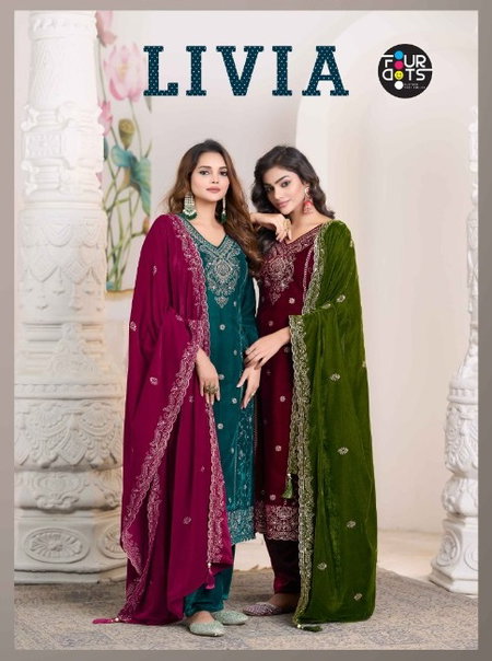 Livia Velvet By Fourdots Velvet Wholesale Designer Salwar Suits In India
